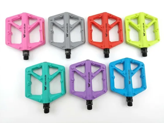 PEDALES (par)  MTB  NYLON 9/16 RULEMAN PLATAFORMA (colores)
