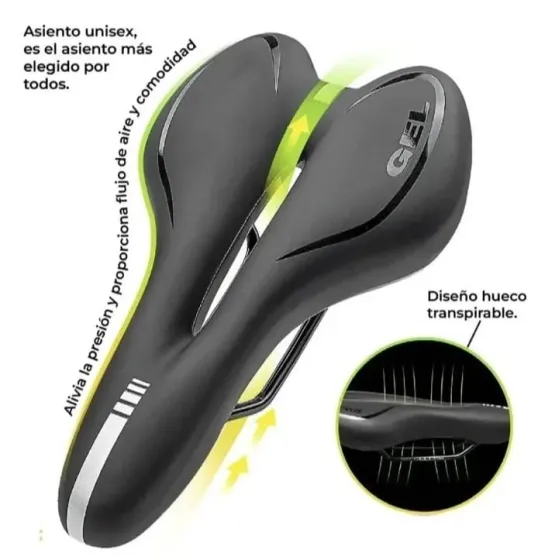 ASIENTO MTB GEL ANTIPROSTATA NEGRO