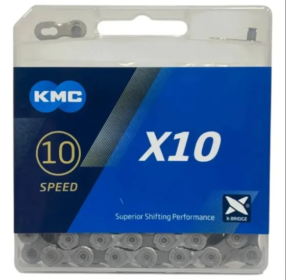 CADENA KMC X10 VEL SILVER BLACK 116 L en caja