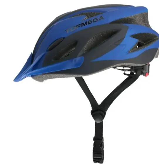 CASCO MTB c/visera TOPMEGA   T.M.    AZUL / NEGRO